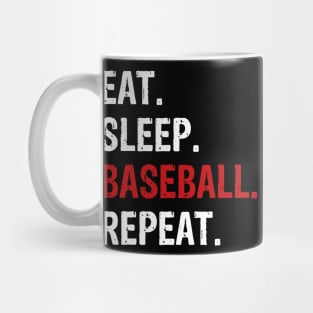 Eat Sleep Baseball Repeat Baseball Player Mug